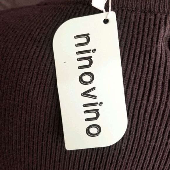 Ninovino Mens Grey Ribbed Sweater NWOT Large - Picture 4 of 5